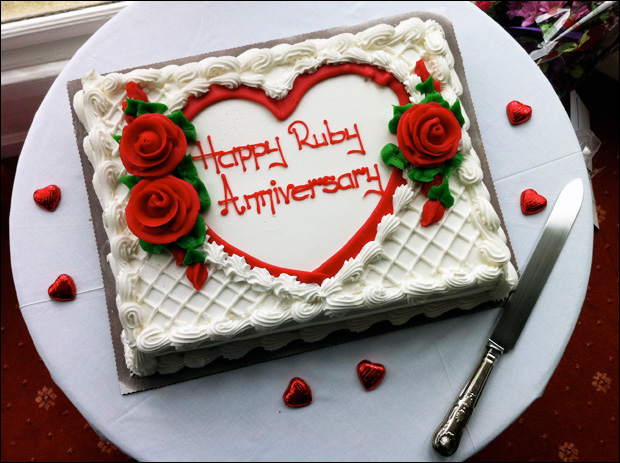 Ruby Anniversary Cake