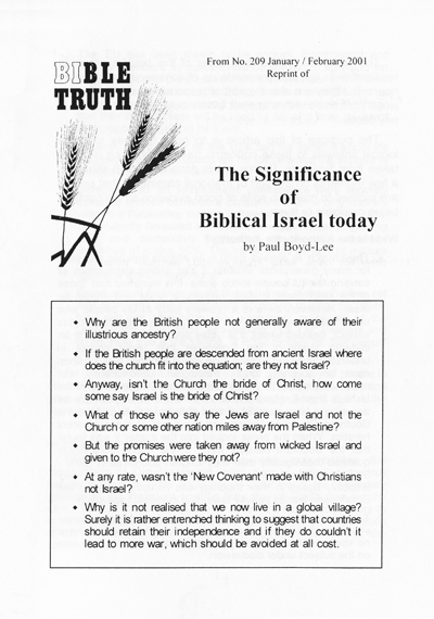 The significance of British Israel today